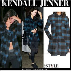 RtA Genevieve Striped Wool Flannel Shirt Dress Blue Black